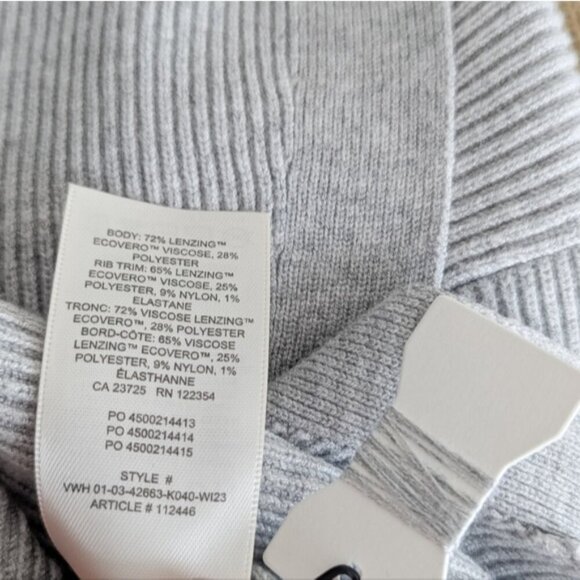 BABATON Decision Shrug Heather Chrome Grey Crop Cardigan Sweater XS - Picture 13 of 13